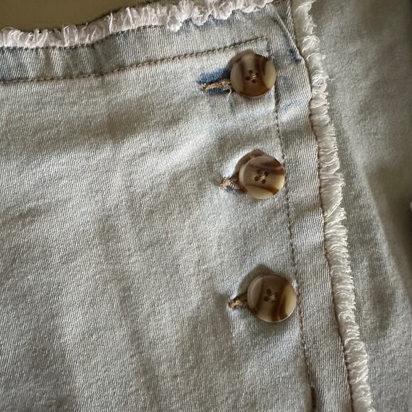 SINCERELY JULES | Boho Denim Y2K 90s Fringe Asymmetrical Skirt Size Small 5 /27 - Picture 9 of 14